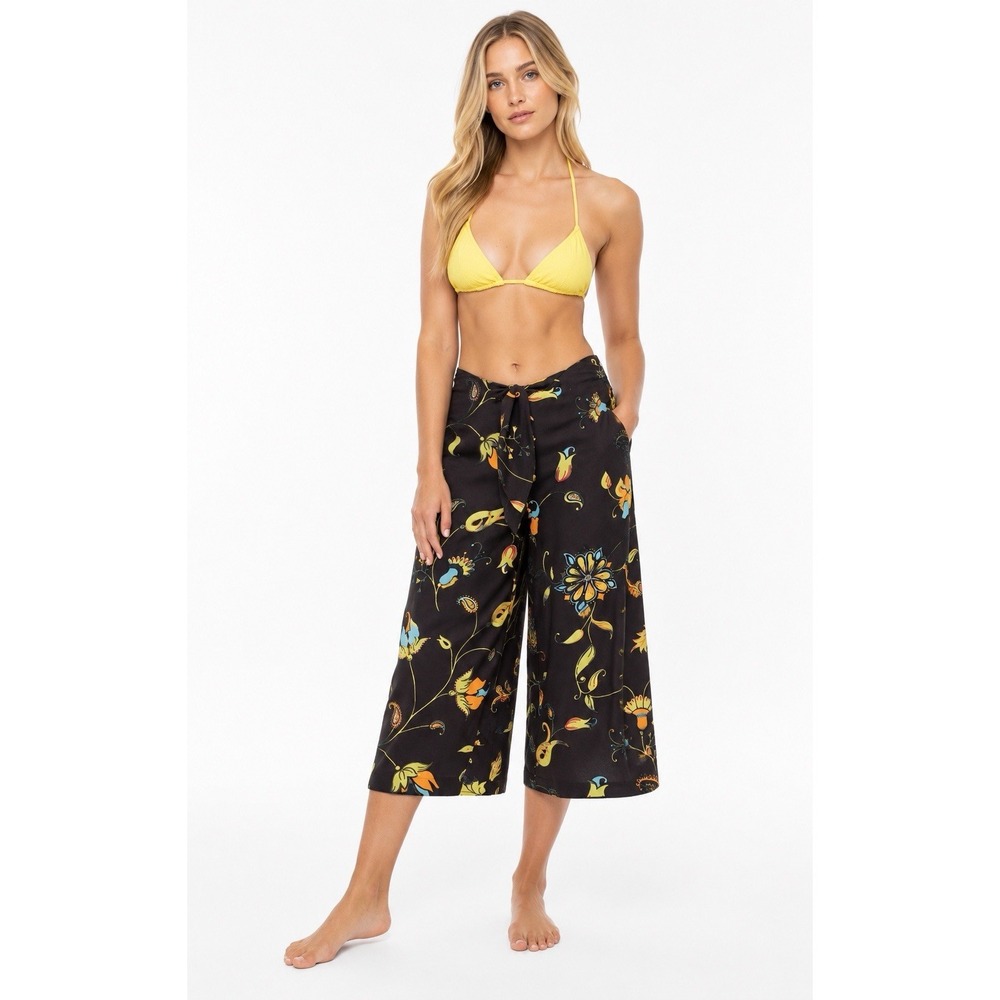 Urban Outfitters UO Poolside Printed Culotte Pants M Boho Resort Wide Leg Beach
